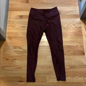 Nike Maroon Leggings 7/8 Length